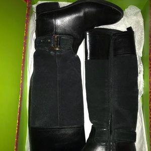 Black Tory Burch riding boots